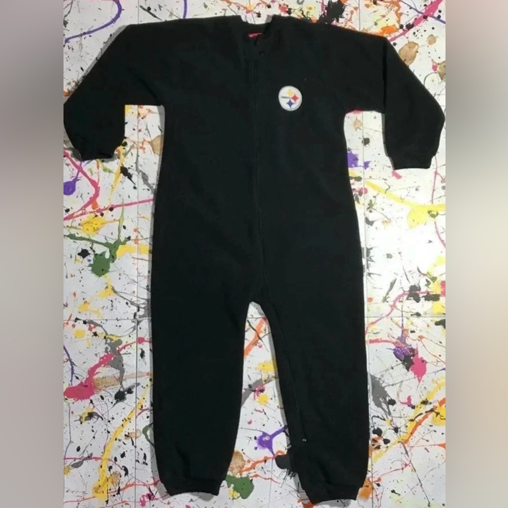 NFL Steelers Footless Sleeper Pajamas Boy Sz 4